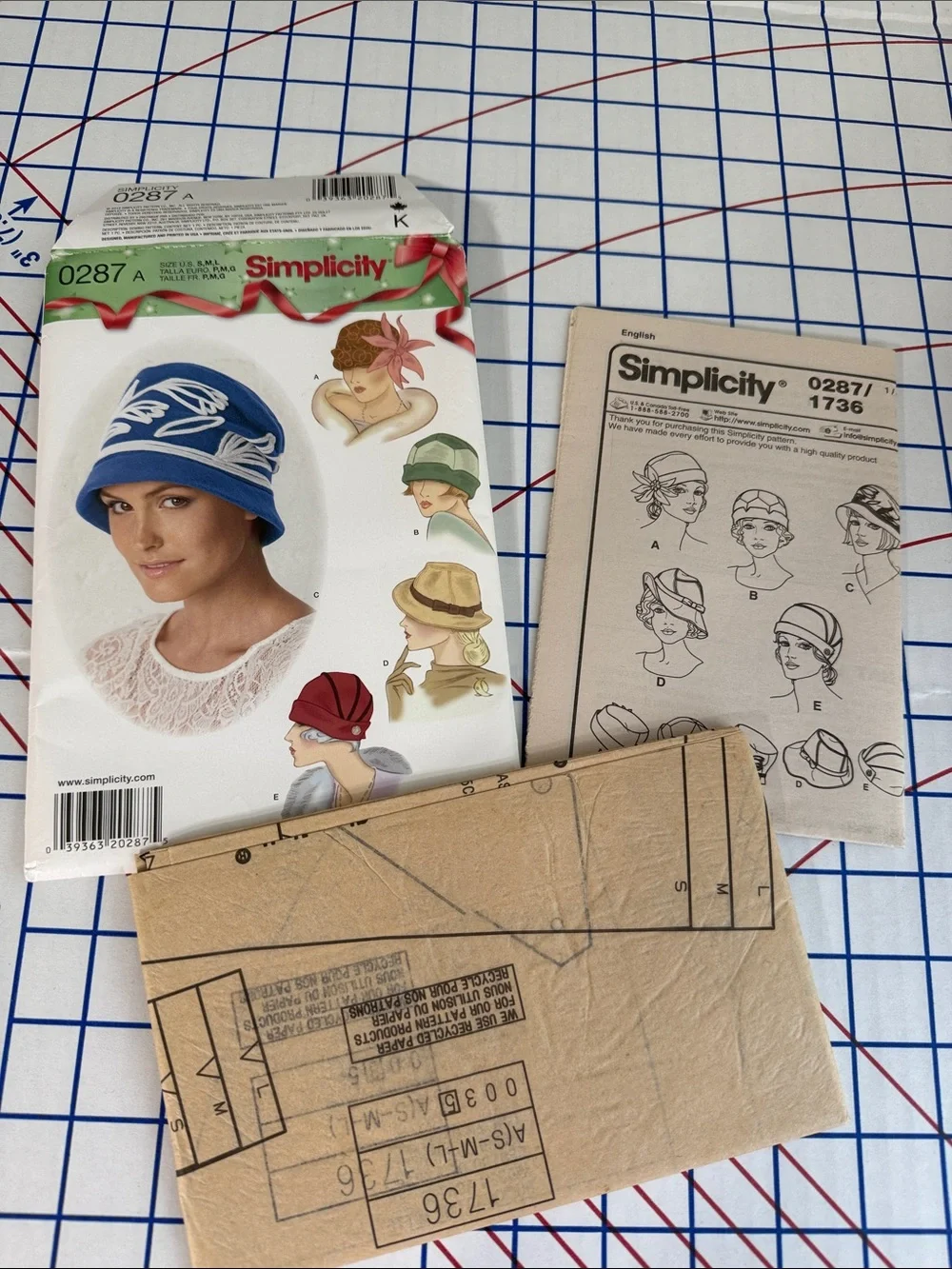 Simplicity 0287 Uncut Factory Folded Hat Sewing Pattern Theresa LaQuey S M L